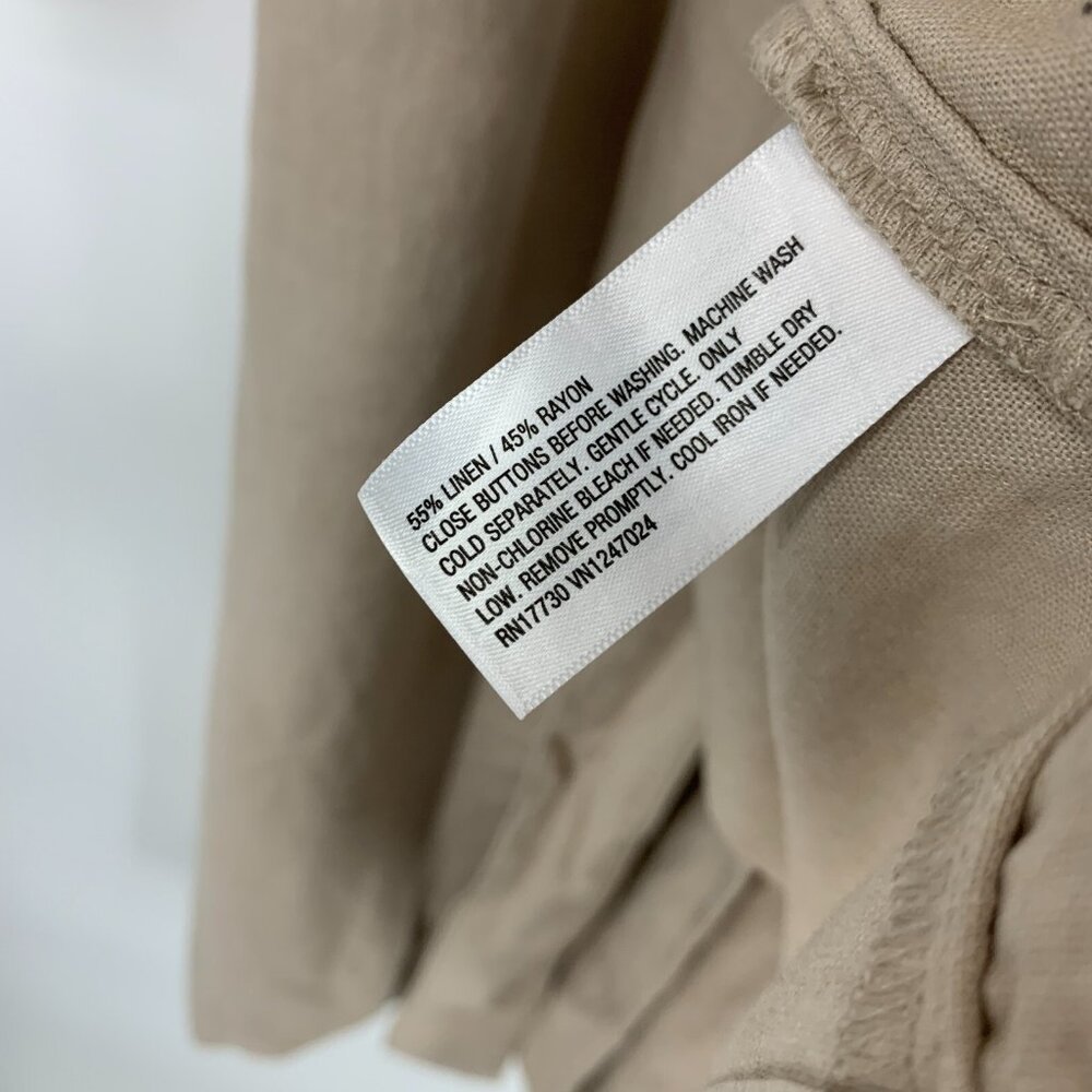 A New Day Trench Coat Linen Blend Double Breasted Jacket NWT - Picture 8 of 11